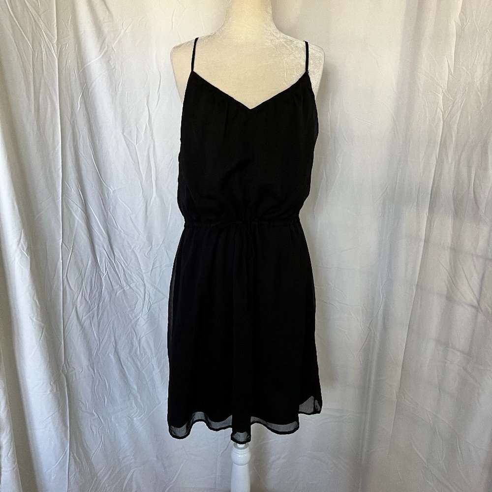 3/$30 Old Navy black chiffon dress, XL
